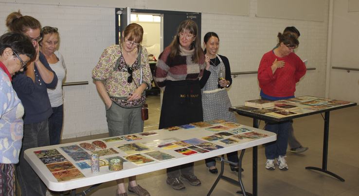 Some of us admiring the work we had produced.